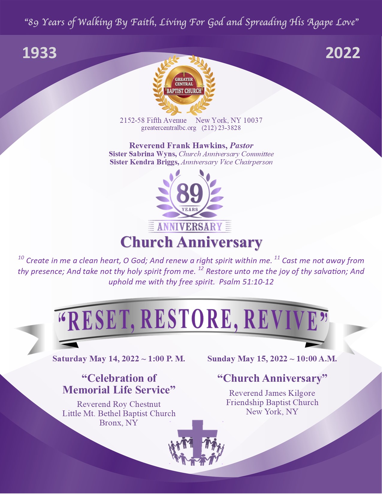 89th Church Anniversary for Flipbook
