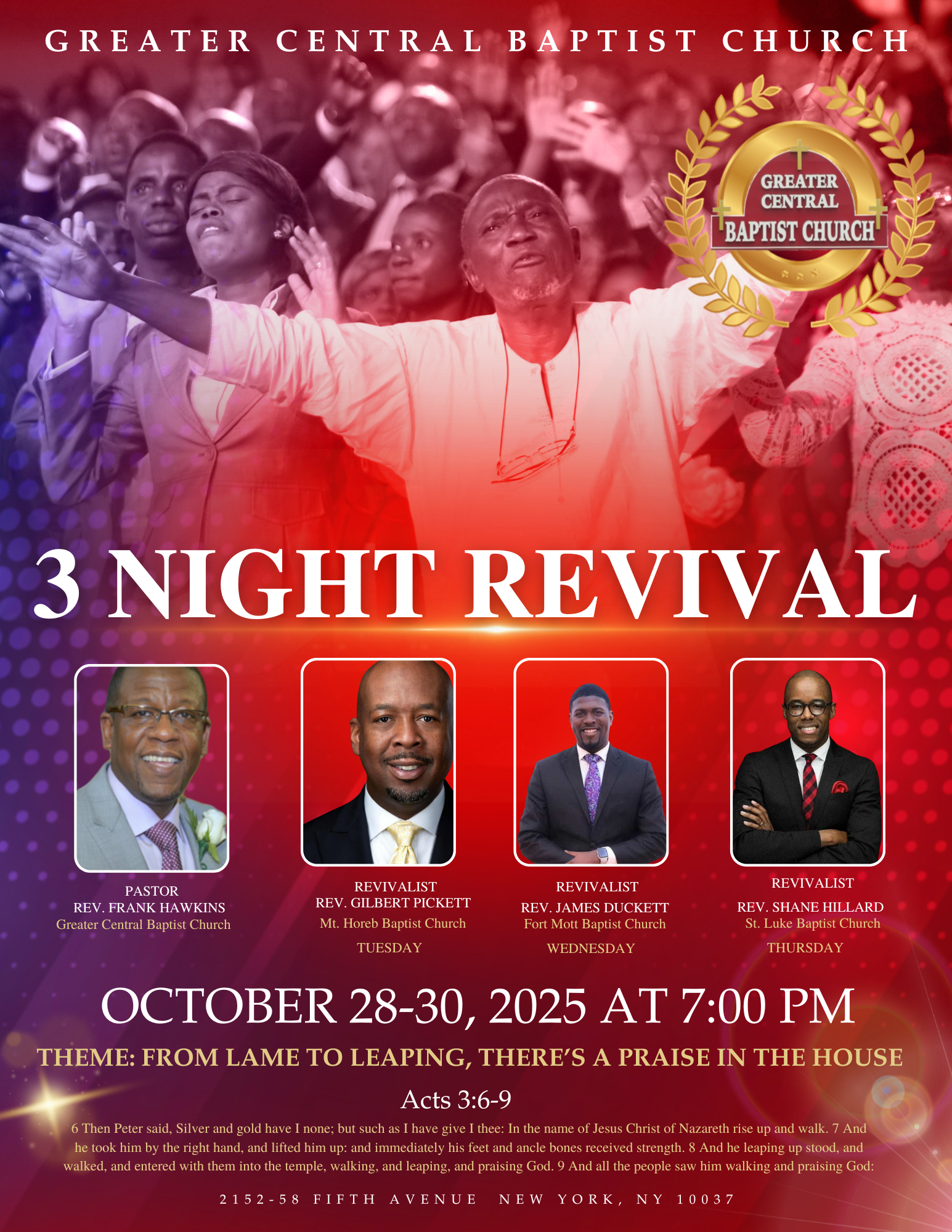 GCBC 3 Night Revival October 28-30 2025