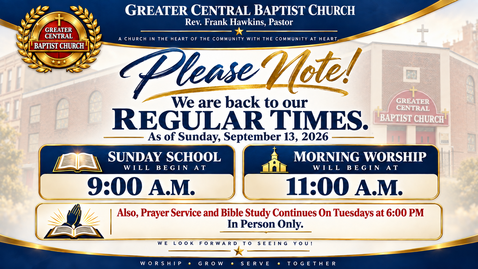 Regular Schedule Resumed